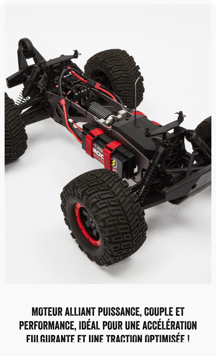 MOTEUR ALLIANT PUISSANCE, COUPLE ET PERFORMANCE, IDÉAL POUR UNE ACCÉLÉRATION FULGURANTE ET UNE TRACTION OPTIMISÉE !